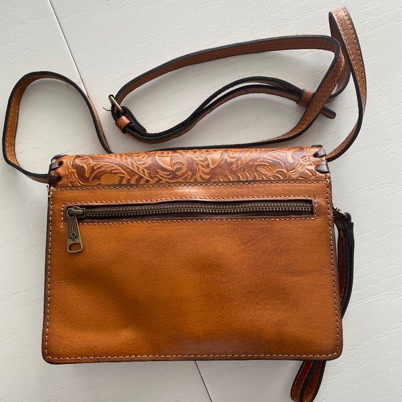 Patricia Nash - Brown Leather Lanza Crossbody Bag - BRAND NEW - Picture 2 of 16